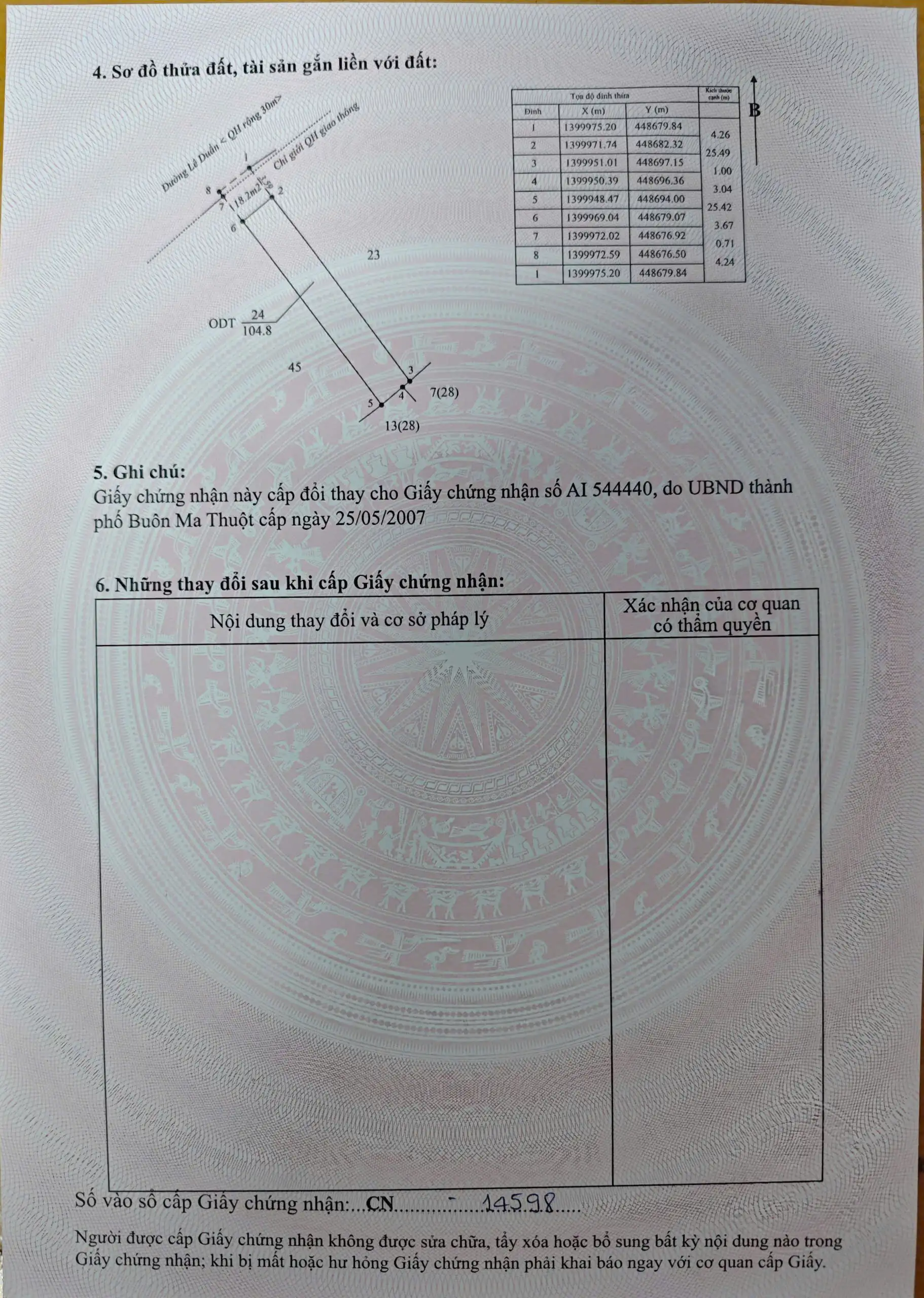 Bán Nhà Mặt Tiền Kinh Doanh Đường Lê Duẩn, BMT